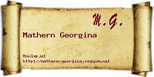 Mathern Georgina névjegykártya